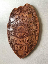 Load image into Gallery viewer, Wooden Firefighter Shield: Large 24"x22"x3/4"