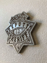 Load image into Gallery viewer, Wooden Police Shield: Medium 14"x14"x3/4"