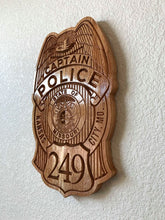 Load image into Gallery viewer, Wooden Police Shield: Medium 14"x14"x3/4"