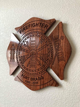Load image into Gallery viewer, Wooden Firefighter Shield: Large 24"x22"x3/4"