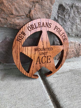 Load image into Gallery viewer, Wooden Police Shield: Medium 14"x14"x3/4"