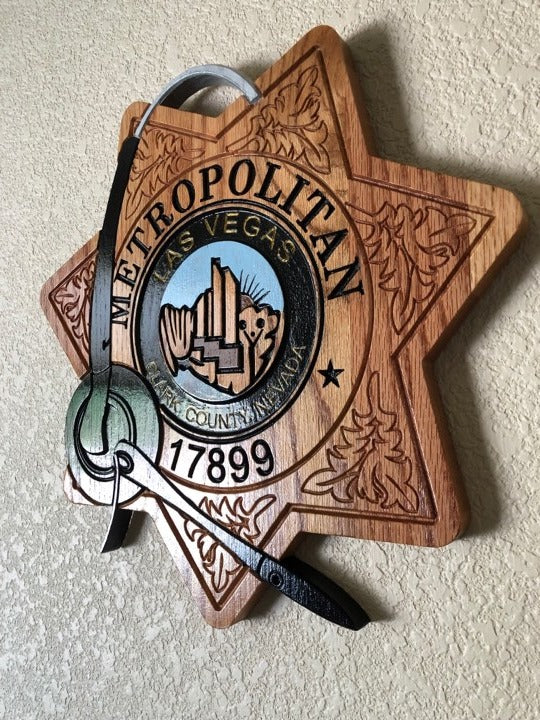 Upcycled LV Police Shield Holder – I'm in Luxe