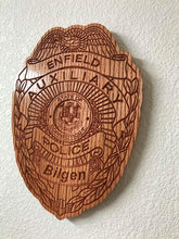 Load image into Gallery viewer, Wooden Police Shield: Medium 14"x14"x3/4"