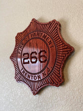 Load image into Gallery viewer, Wooden Firefighter Shield: Large 24"x22"x3/4"