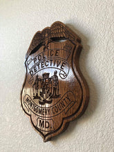 Load image into Gallery viewer, Wooden Police Shield: Medium 14"x14"x3/4"