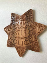 Load image into Gallery viewer, Wooden Police Shield: Medium 14"x14"x3/4"