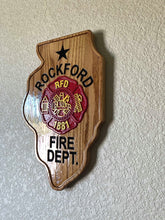 Load image into Gallery viewer, Wooden Firefighter Shield: Large 24"x22"x3/4"