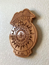 Load image into Gallery viewer, Wooden Firefighter Shield: Small 10&quot;x10&quot;x3/4&quot;