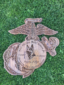 Military Plaque Large 24"x22"x3/4"