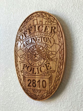 Load image into Gallery viewer, Wooden Police Shield: Medium 14&quot;x14&quot;x3/4&quot;