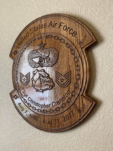 Military Plaque Small 10"x10"x3/4"