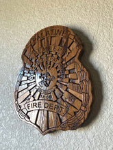 Load image into Gallery viewer, Wooden Firefighter Shield: Small 10&quot;x10&quot;x3/4&quot;